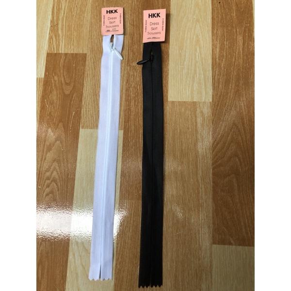 Dây kéo dấu khoá 25cm HKK màu đen trắng dây khoá kéo ẩn HKK Hoàn Mỹ zippers