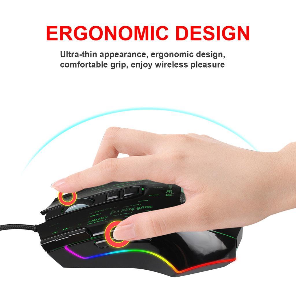 USB Optical Wired Computer Mouse , for Office and Home,10000 DPI, Portable for