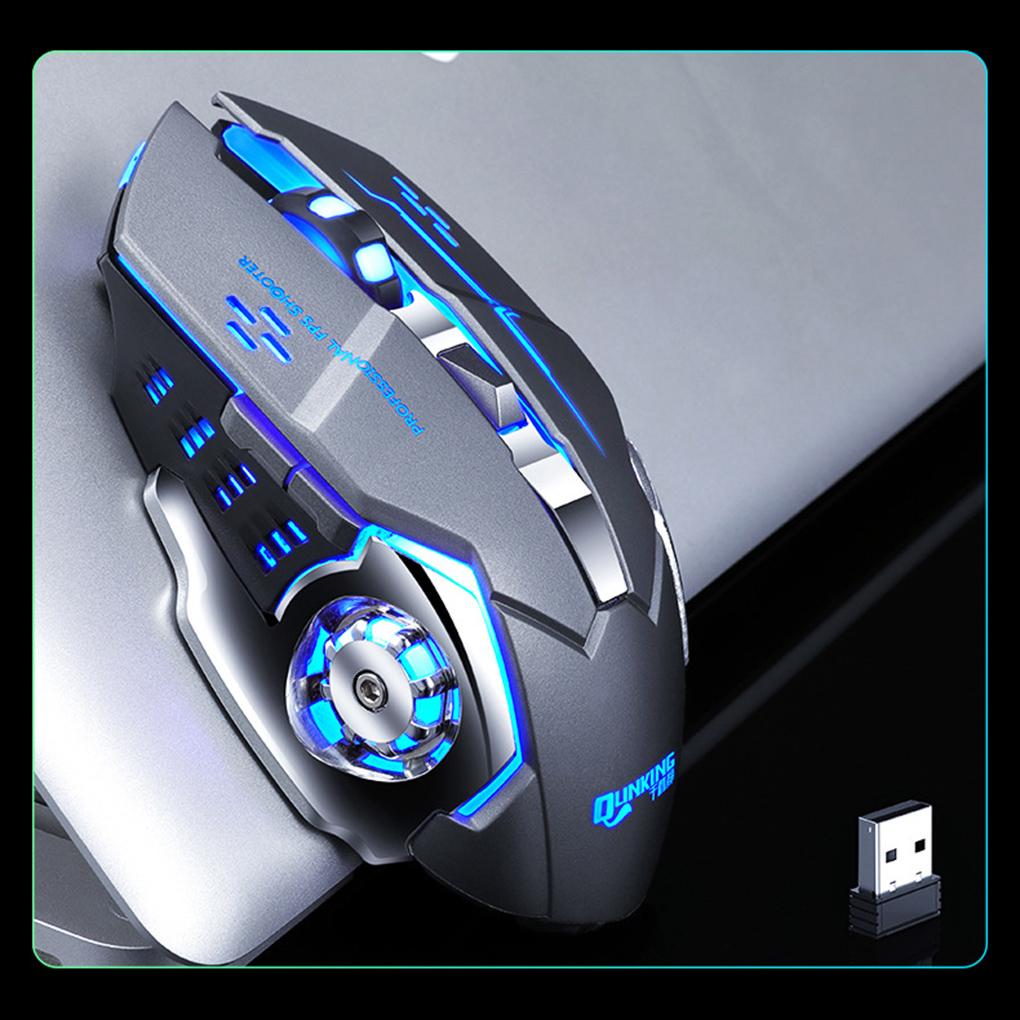 3200DPI Có Thể Điều Chỉnh Quang Không Dây Chơi Game Thoáng Mát Pro Game Thủ Chơi Game Đèn LED Chuột Máy Tính USB Thu Chuột Cho Laptop máy Tính