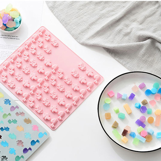 Khuôn 3D Silicone Hình 57 Khủng Long Nhỏ Trang Trí Bánh Dụng Cụ Fondant Chocolate Cookies