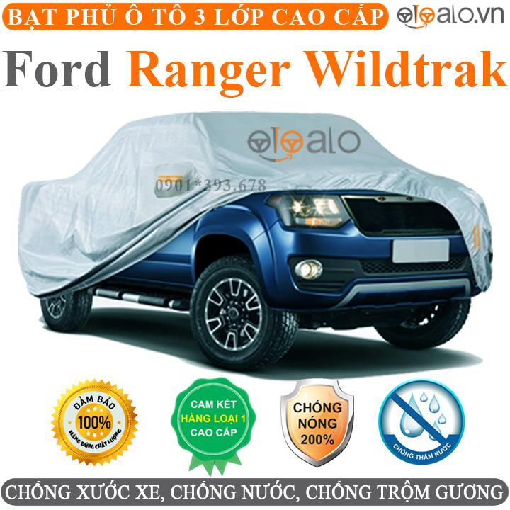 Bạt phủ xe ô tô Ford Ranger Wildtrak vải dù 3 lớp CAO CẤP BPXOT