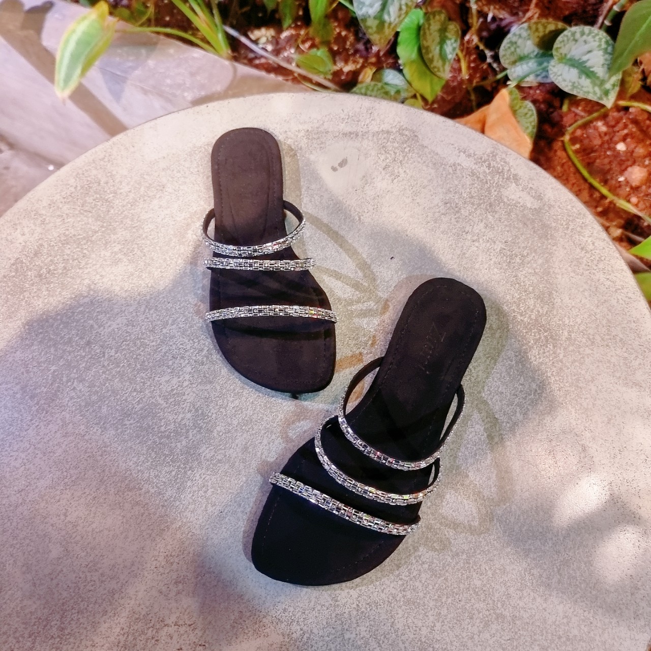 Dép Bệt Nữ 3 Dây Quai Đá Lung Linh Thời Trang Size 35 - 44 DX1