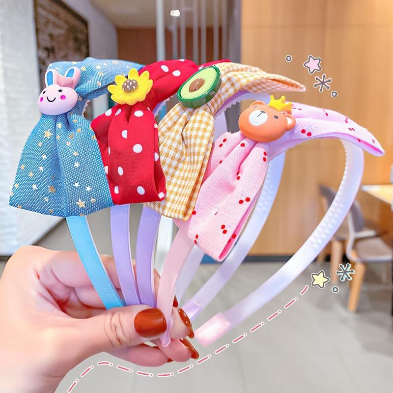 Băng đô cho bé gái dễ thương, kẹp tóc, tóc mái nơ dễ thương, phụ kiện tóc