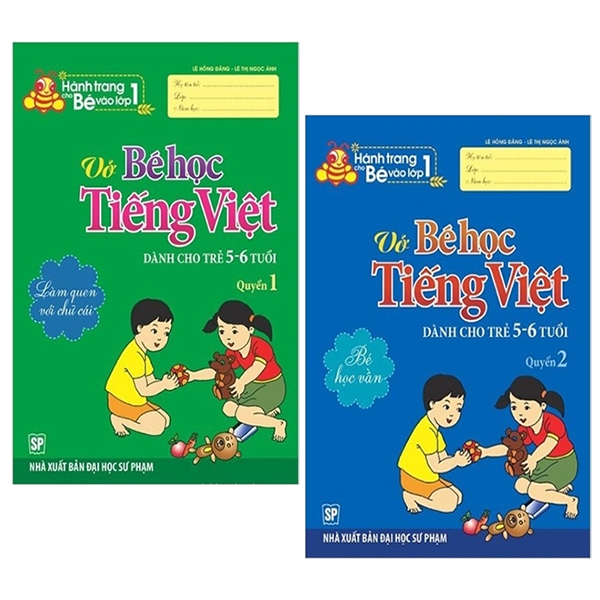 Combo Hành Trang Bé Vào Lớp 1 - Vở Bé Học Tiếng Việt - Quyển 1 Và 2 (Bộ 2 Quyển)