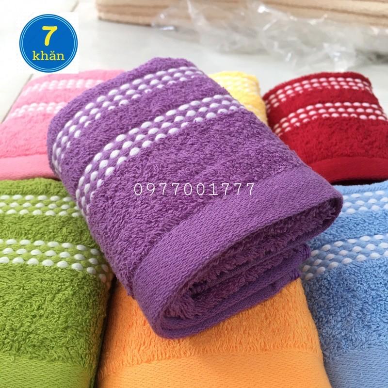 Khăn mặt 100% cotton 27x50cm Dobby KMH - Nhiều màu