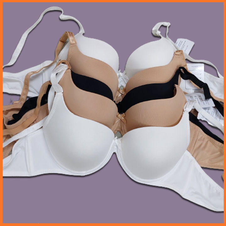 Áo Lót Nữ Trơn Mút Ép Mỏng Có Gọng Cài Sau 2 Móc Lady 533