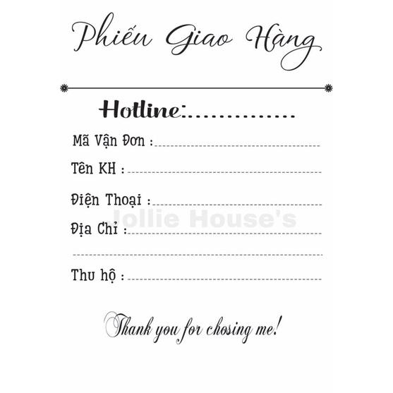 Phiếu Giao Hàng - Phiếu gửi hàng có keo dán ( màu và trắng đen)