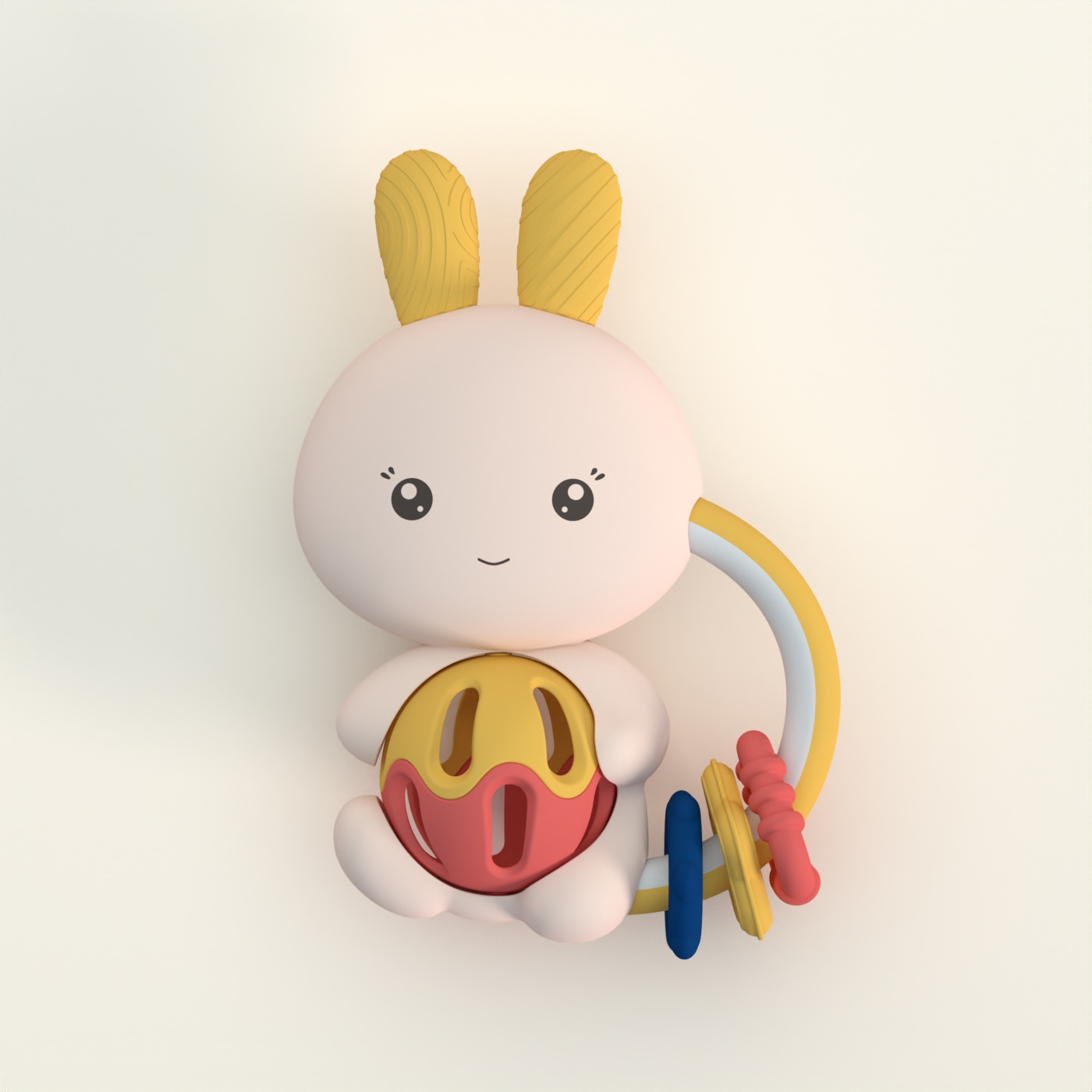 Xúc xắc gặm nướu kèm lục lạc hỗ trợ phát triển răng miệng cho bé sơ sinh Alilo Baby Rattle C1-1 - Hàng chính hãng