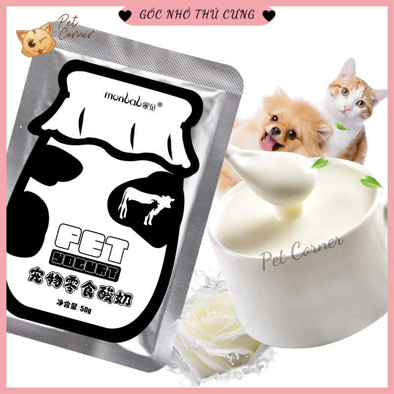 Sữa chua cho chó mèo tăng cường miễn dịch, hỗ trợ tiêu hóa, giảm mùi hôi phân cho thú cưng