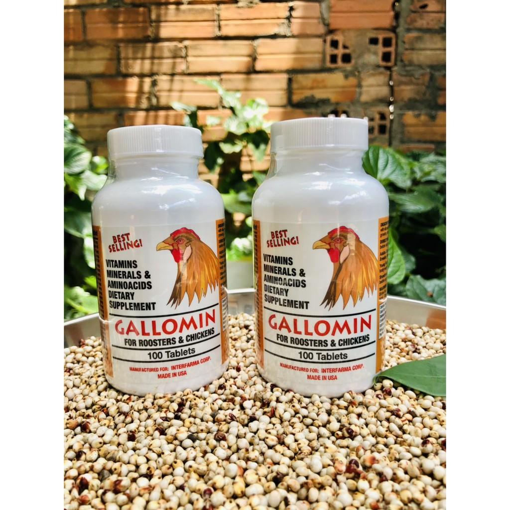Gallomin thuốc nuôi cho gà đá tăng bo, dinh dưỡng cho chiến kê
