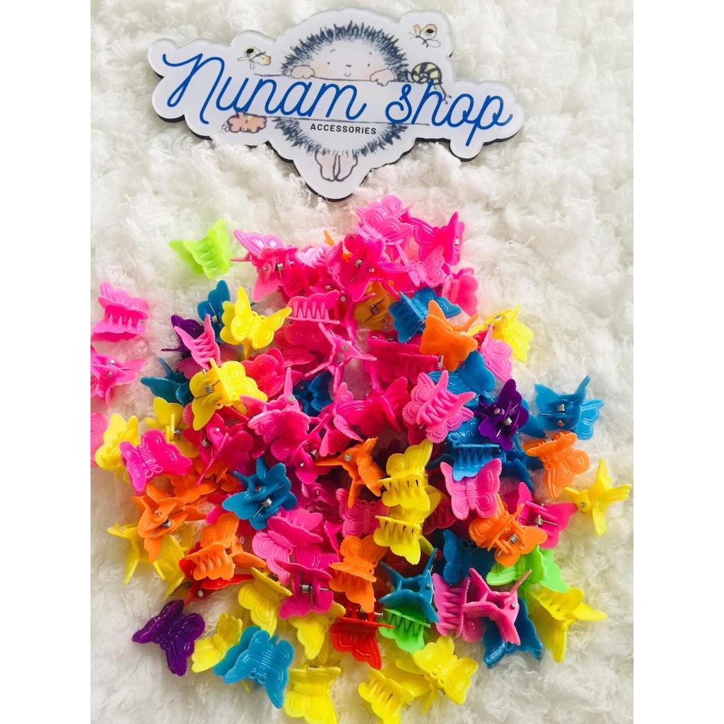 Set 50 kẹp tóc càng cua mini hình bướm nhiều màu phong cách hàn quốc - Nunam shop