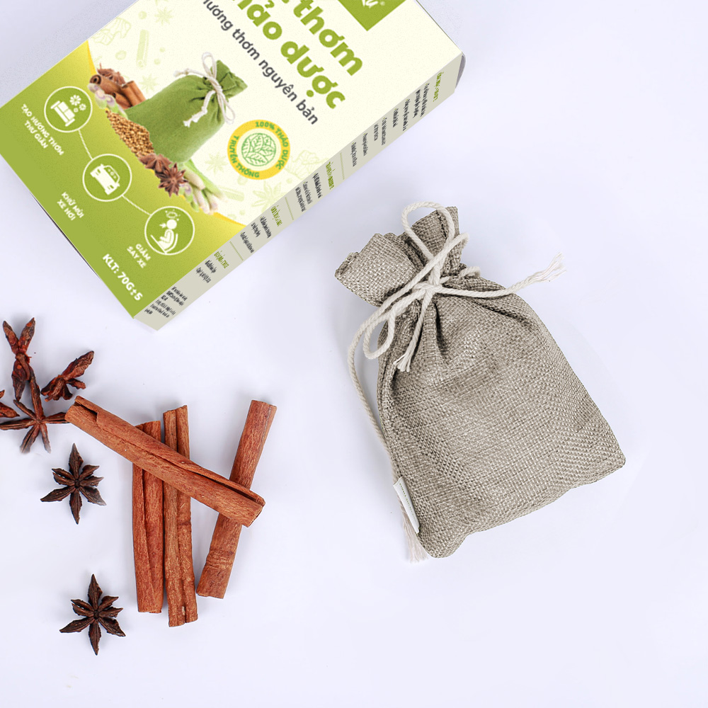 Túi Thơm Thảo Mộc Hapaku 70g, Treo Xe Ô Tô, Khử Mùi Nhà Bếp