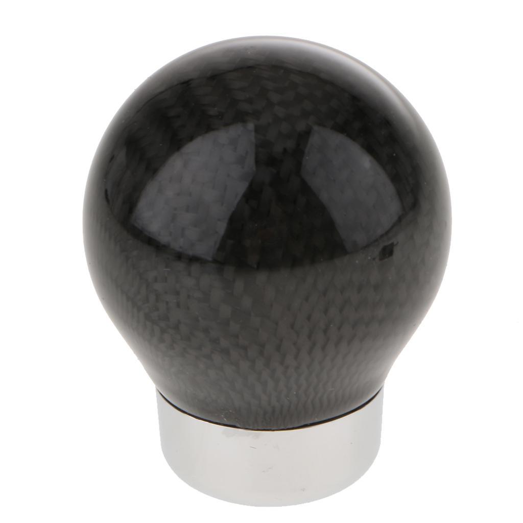 Universal Carbon Fiber Manual Car Gear  Stick Metal Knob Handle