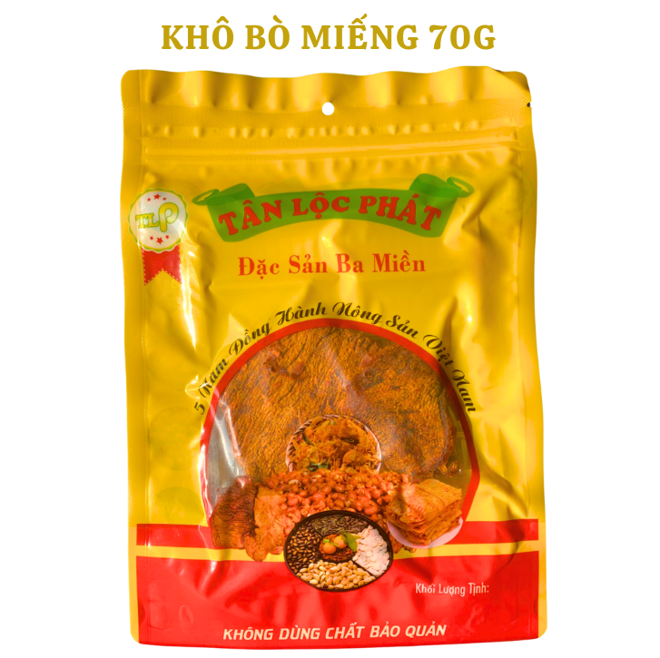 KHÔ BÒ MIẾNG TÂN LỘC PHÁT - BỊCH 70G