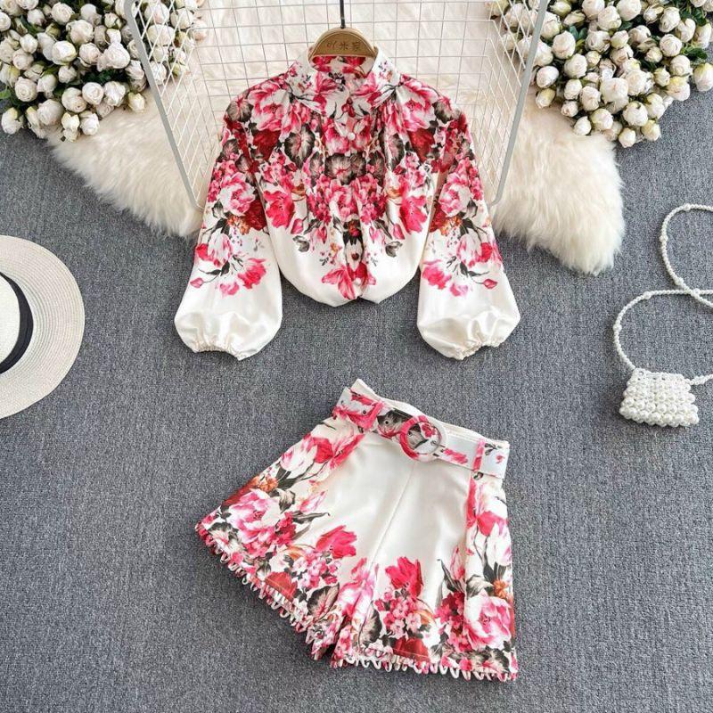 SÉT BỘ SHORT LỤA HOA SẮC MÀU
