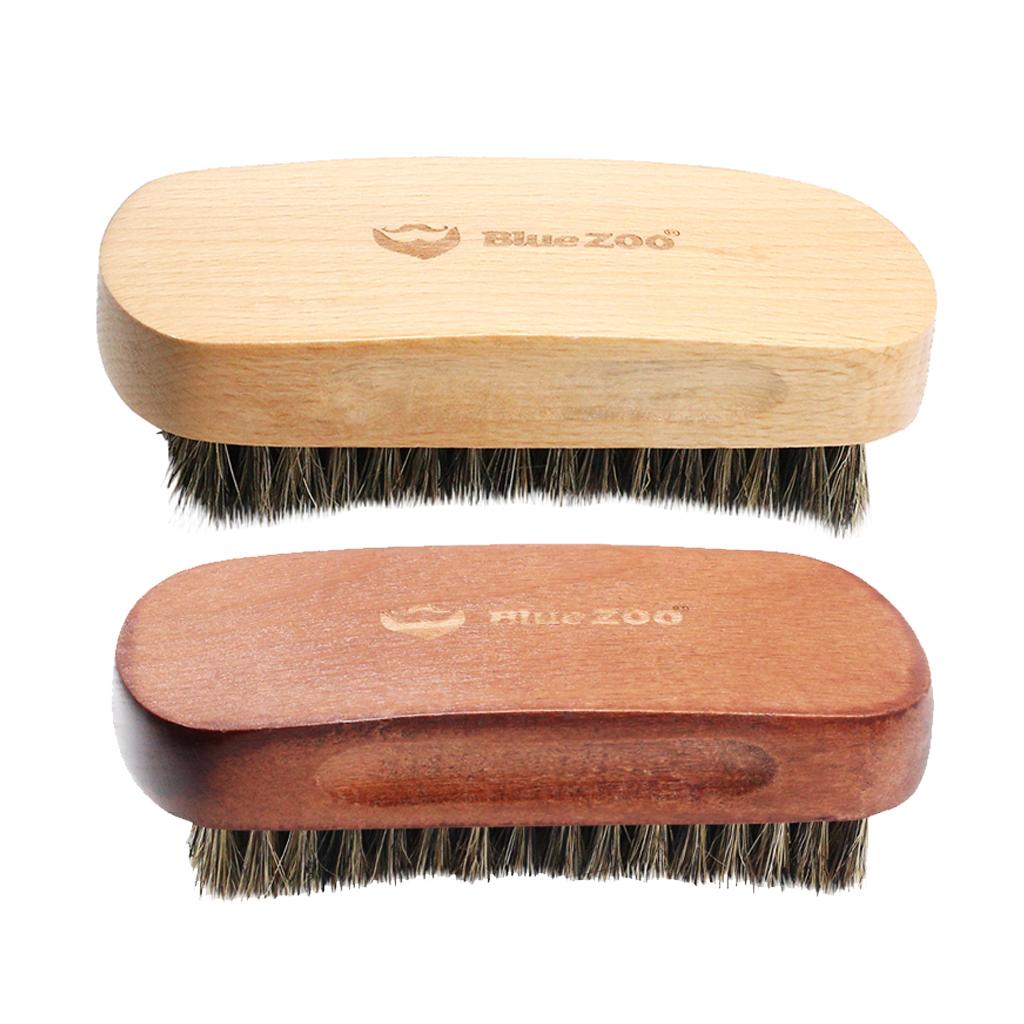 Beard Mustache Facial Hair Grooming Brush for Men Barber Wood