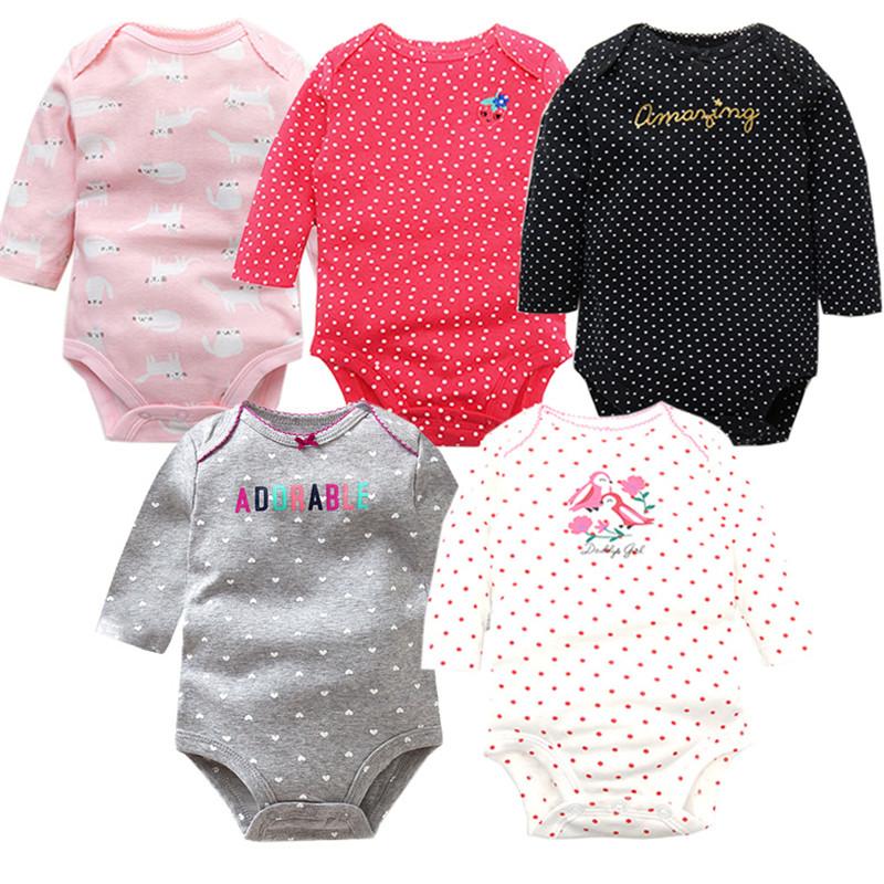 5 Cái/lốc Bodysuits Chất Lượng Cao Uniesx Quần Áo Bé Sơ Sinh Cho Bé 100% Cotton Bộ Quần Áo Cho Trẻ Sơ Sinh Bebe Bé Trai Bé Gái quần Áo