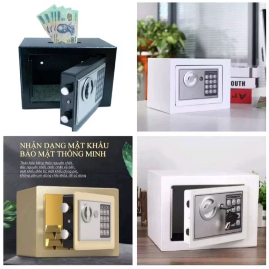 1 KÉT SẮT ĐIỆN TỬ MINI CÓ KHE BỎ TIỀN BẢO MẬT CAO AN TOÀN CHỐNG TRỘM