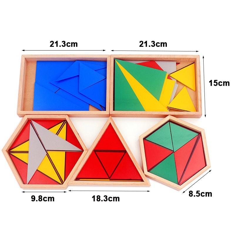 Bộ 5 hộp ghép hình tam giác (Constructive Triangles With 5 Boxes)