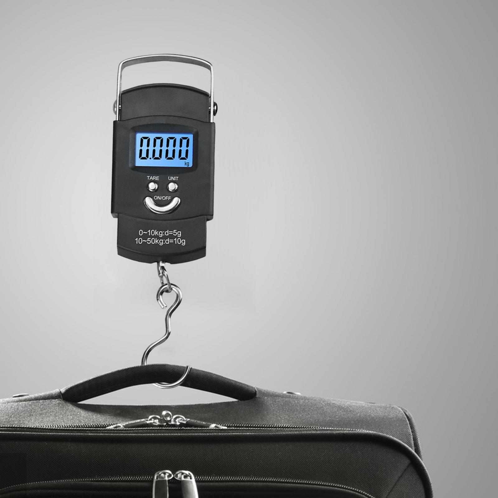 Fishing Digital Scale Hanging Travel Bag Backlight LCD Screen Suitcase Scale
