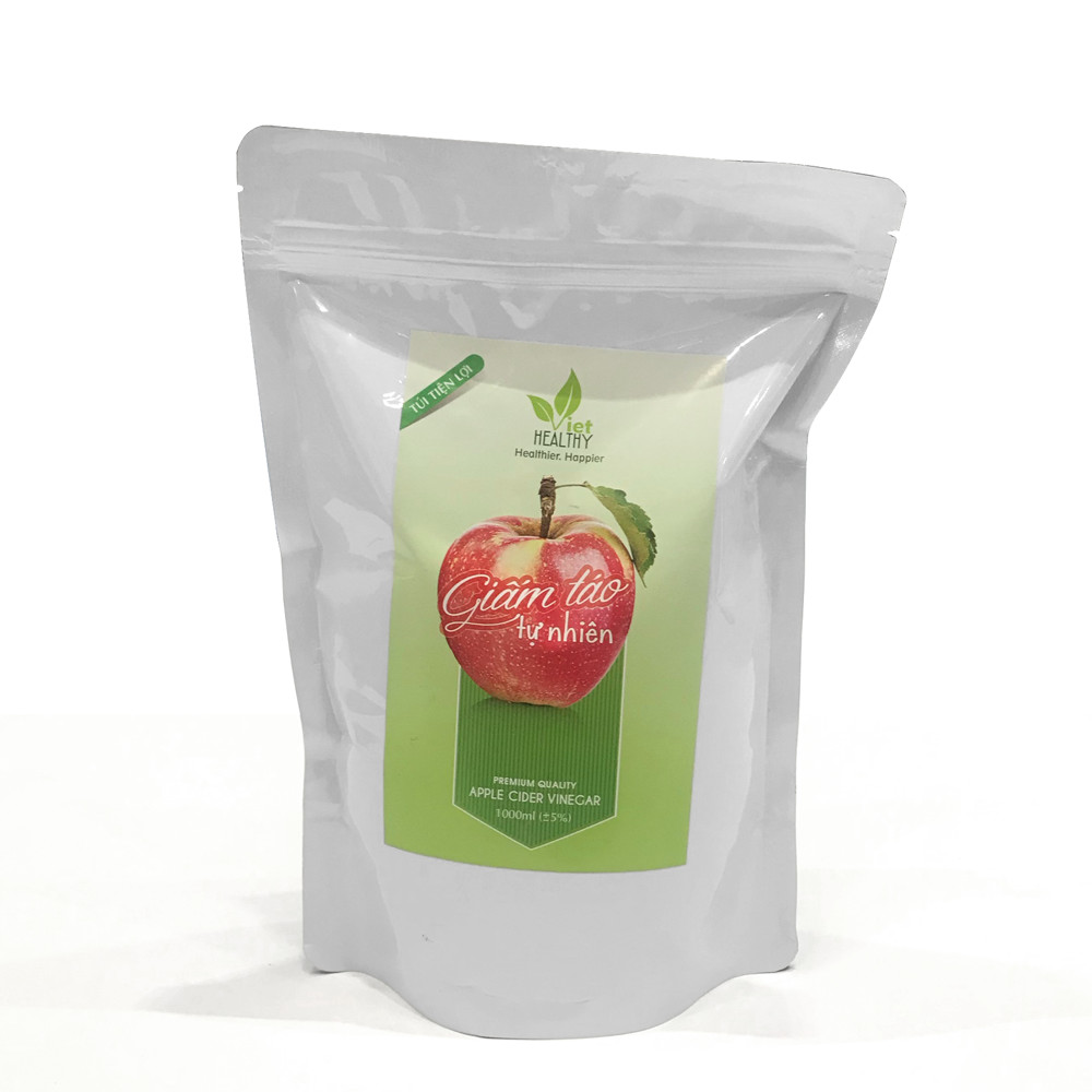 Giấm táo tinh khiết 1 lít Viet Healthy - 100% táo nhập khẩu New Zealand