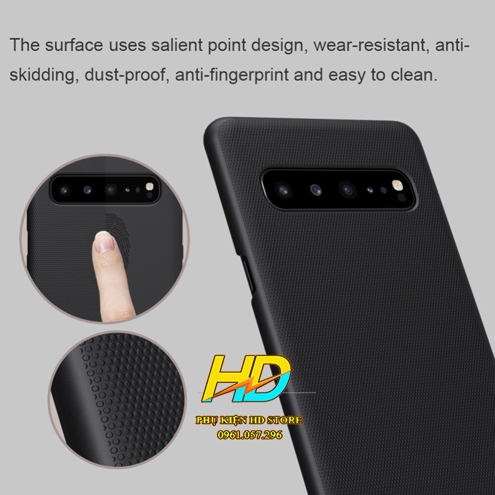 Ốp lưng Dành cho Samsung S21 5G Chính Hãng Nillkin Dạng sần, chống bám vân tay và mồ hôi tay - Hàng Chính hãng
