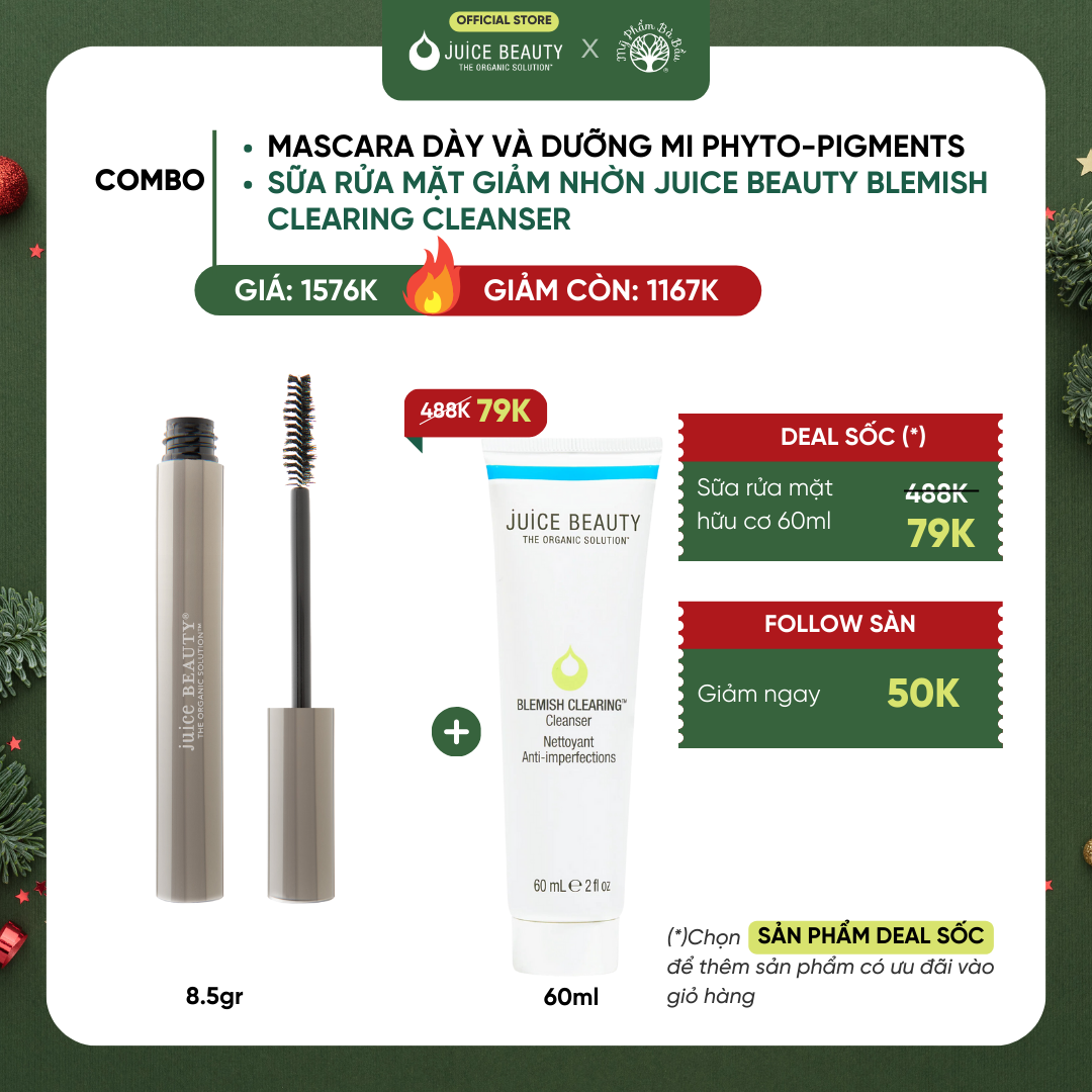 Mascara dày và dài mi Juice Beauty Phyto-Pigments Ultra-Natural Mascara (8.5g)