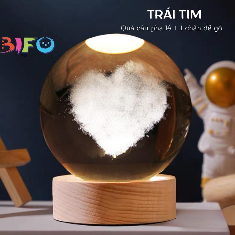 Quả cầu pha lê phát sáng, đèn ngủ 3D trang trí, đồ chơi khoa học, quà tặng sinh nhật, giáng sinh, quà lưu niệm ý nghĩa