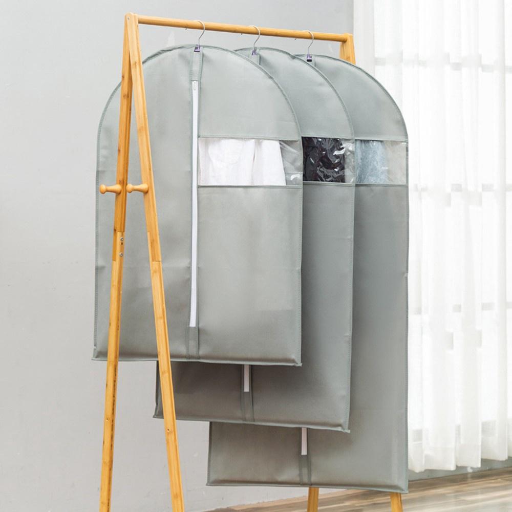 Túi Bọc Quần Áo Chất Liệu Vải Không Dệt Chống Bụi Chống Thấm Treo Tủ Có Khóa Kéo Tiện Lợi