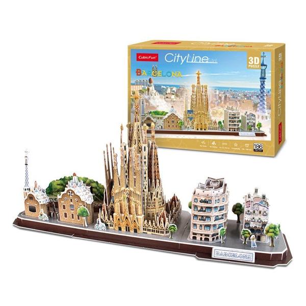 Bộ Xếp Hình Puzzle 3D: Thành phố Barcelona - CubicFun MC256H (186 Mảnh Ghép)