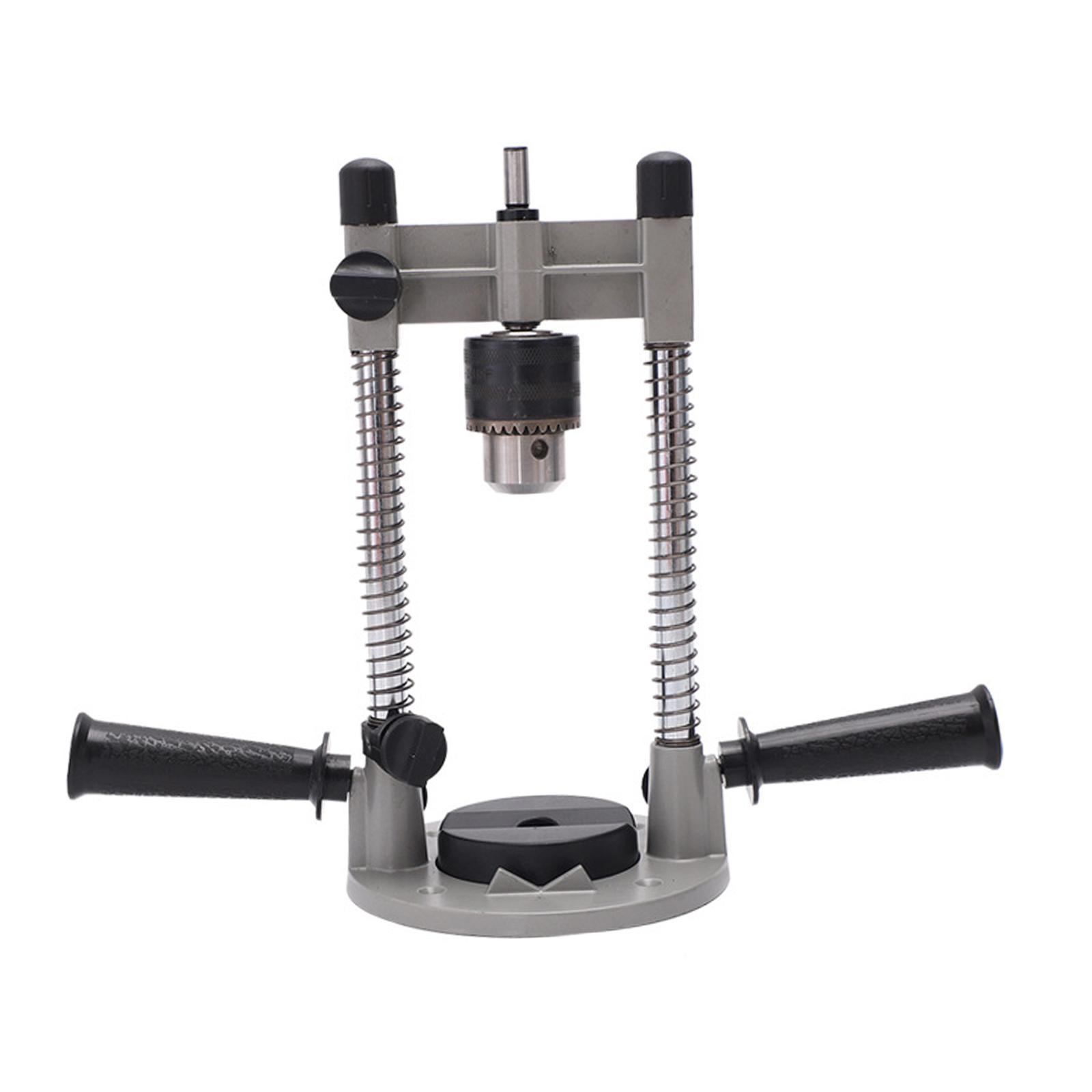 Drill Press Stand, Multi Angle Drill Guide Attachment with 8mm Chuck, Adjustable Angle Drill Holder for 1/2in 1/4in or 3/8in Drills
