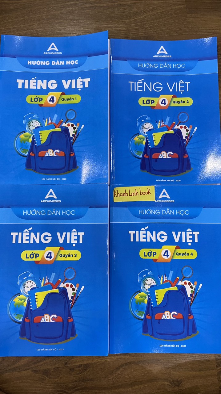 Sách - Combo 8 cuốn Hướng dẫn học toán + tiếng việt lớp 4 (2023)