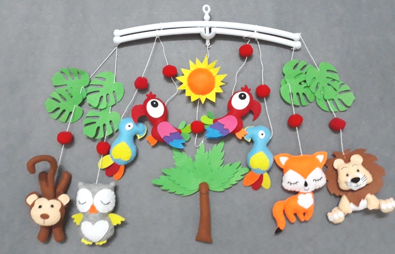 Con thú bông handmade động vật núi rừng vui chơi cho bé
