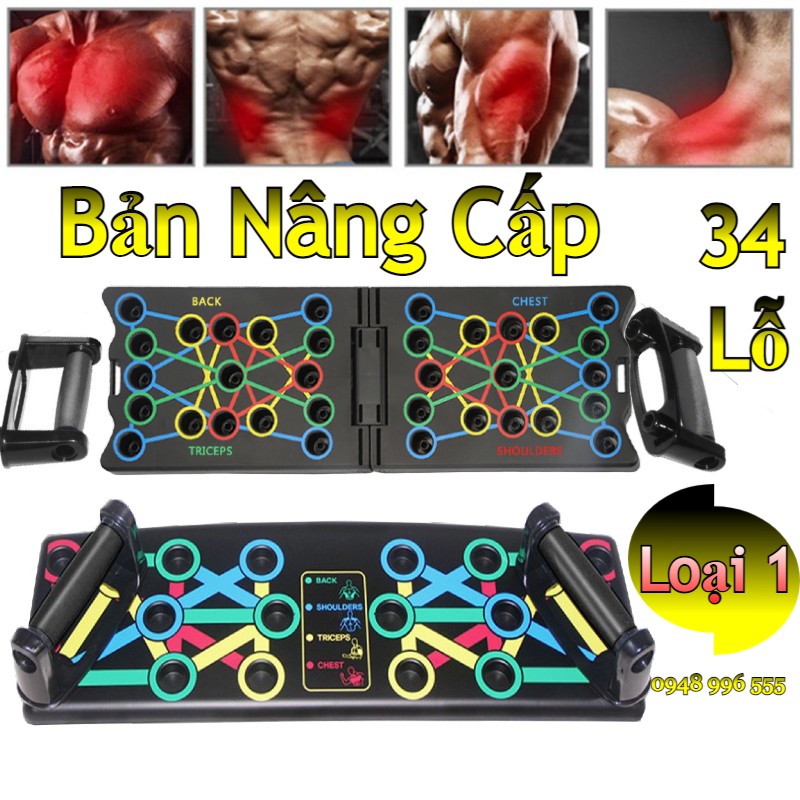 Bộ Tập Chống Đẩy Đa Năng PARALLETTES 14 trong 1 - Bộ Tập Hít Đất Tập Gym Tại Nhà Tăng Cơ Ngực Tay Vai Lưng