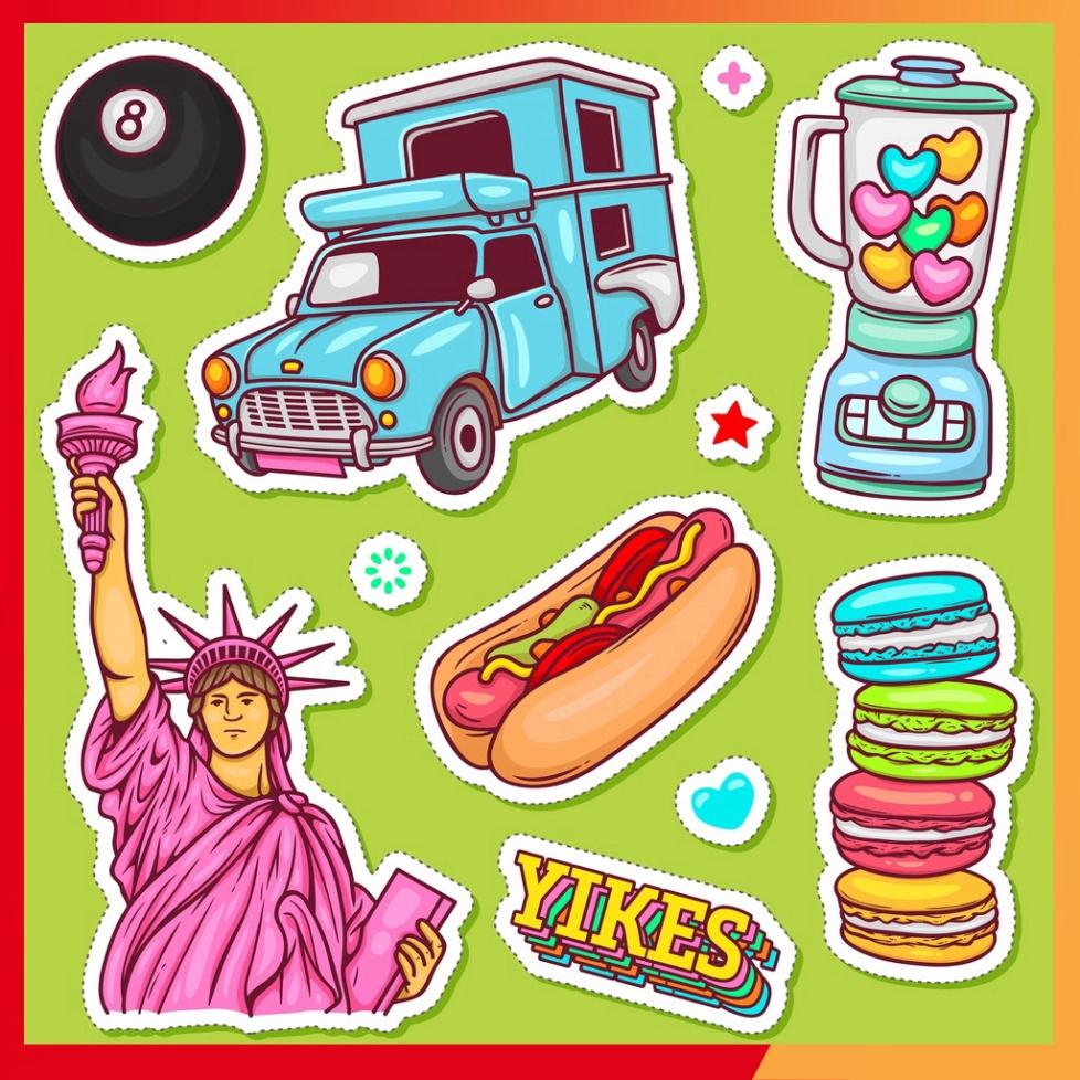 Combo 10 sheet sticker dán đồ chơi cực xinh xắn, phù hợp cho sổ tay, laptop, mũ bảo hiểm và vali.