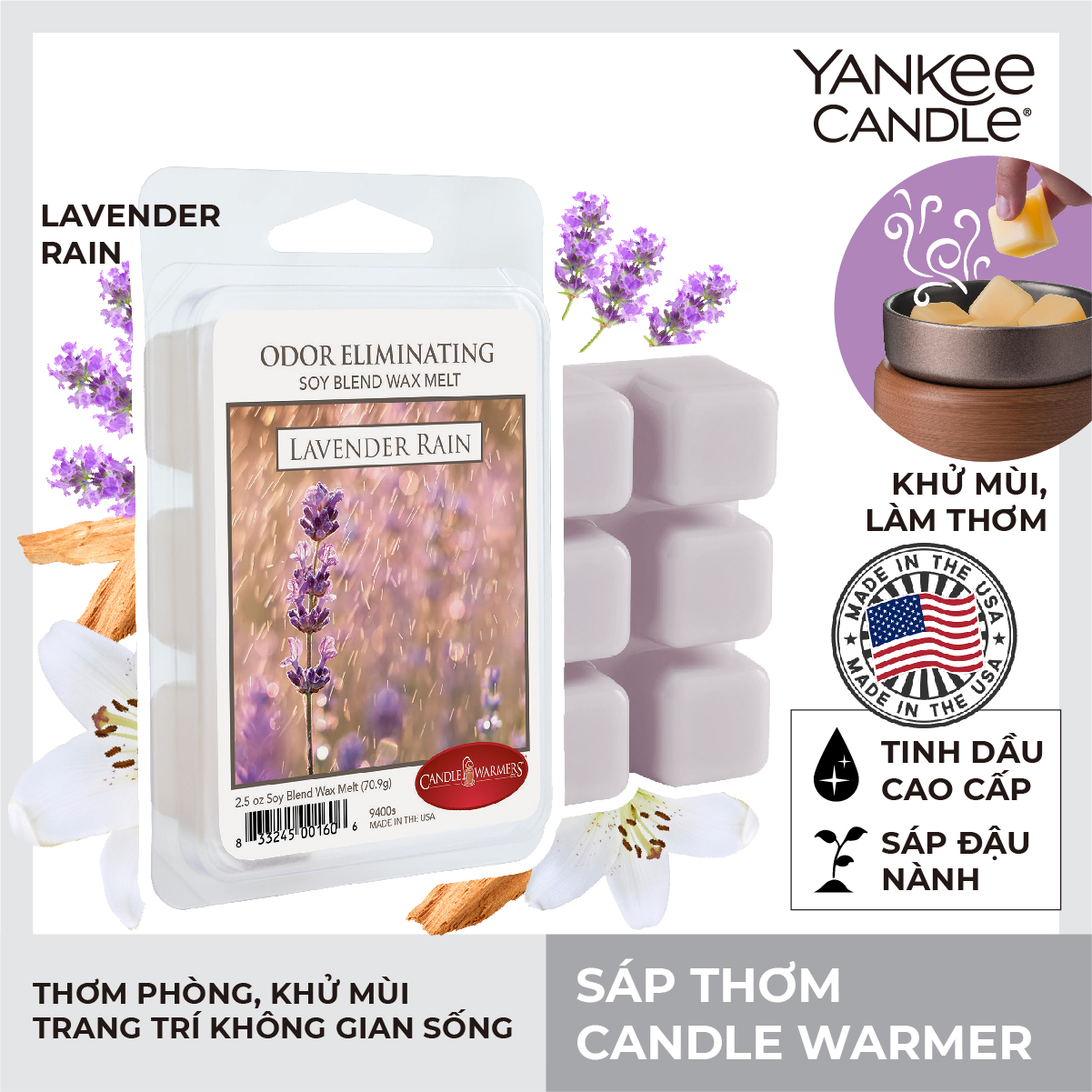 Sáp thơm Candle Warmer - Lavender Rain