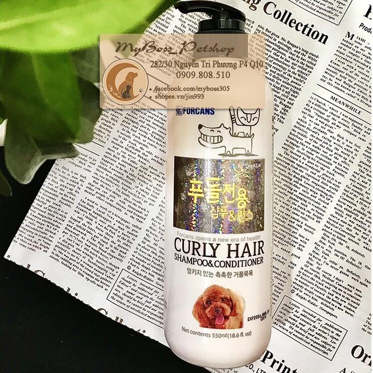 SỮA TẮM CHUYÊN DỤNG CHO CHÓ LÔNG XOĂN NHƯ POODLE CURLY HAIR FORBIS FORCANS  (550ML)