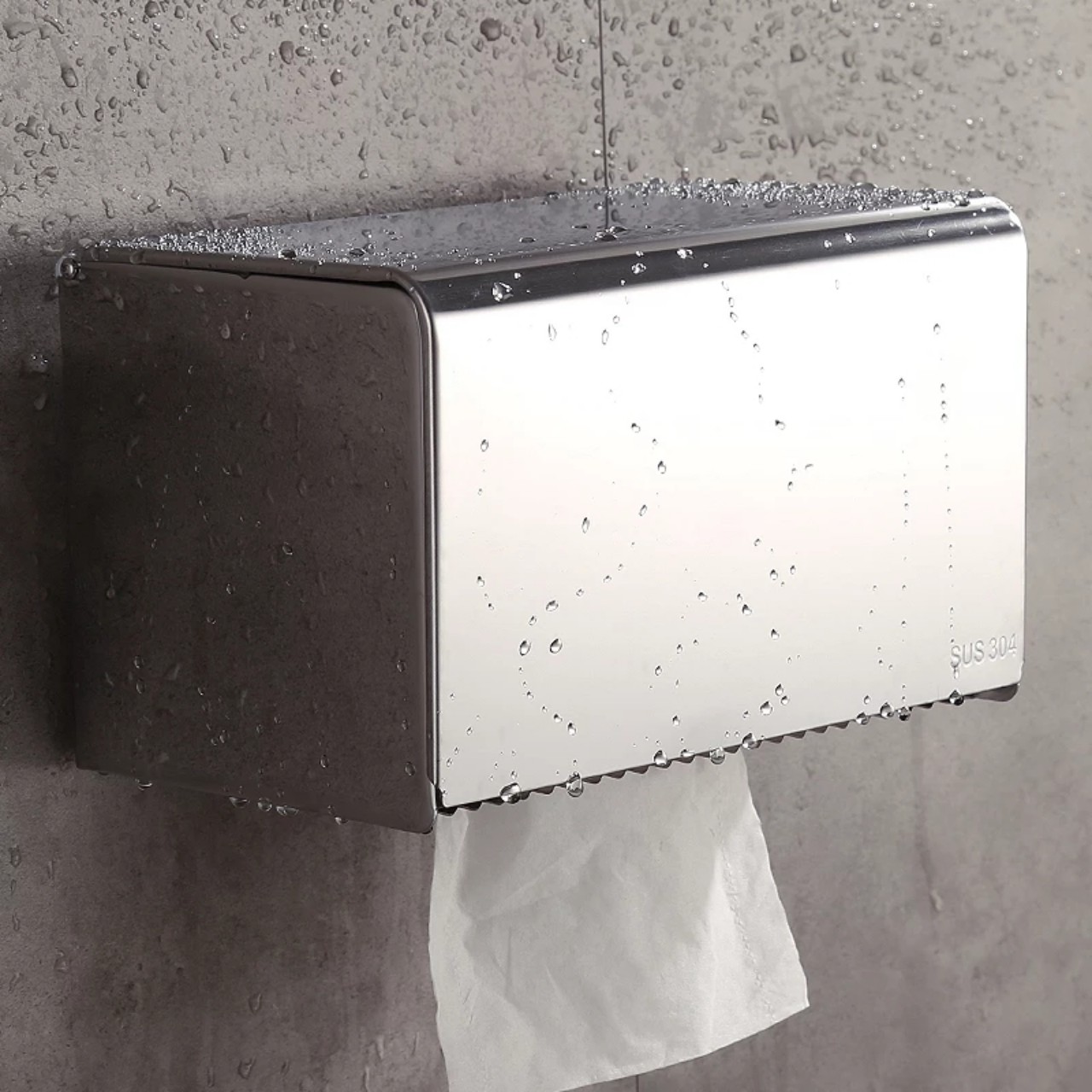 HỌP ĐỰNG GIẤY INOX 304 BÓNG GƯƠNG