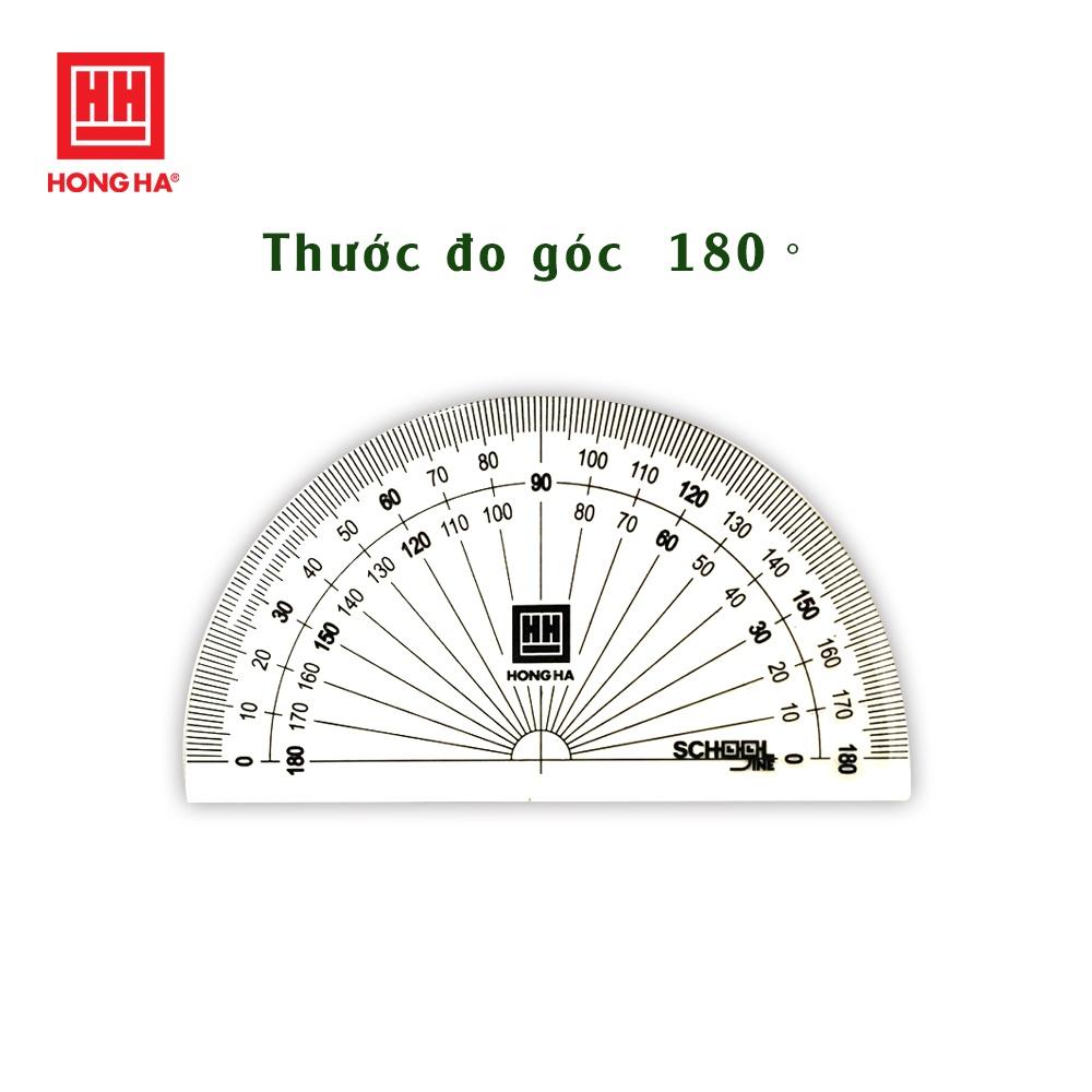 Bộ 4 dụng cụ eke, thước kẻ, đo độ học sinh - Hồng Hà (3476)