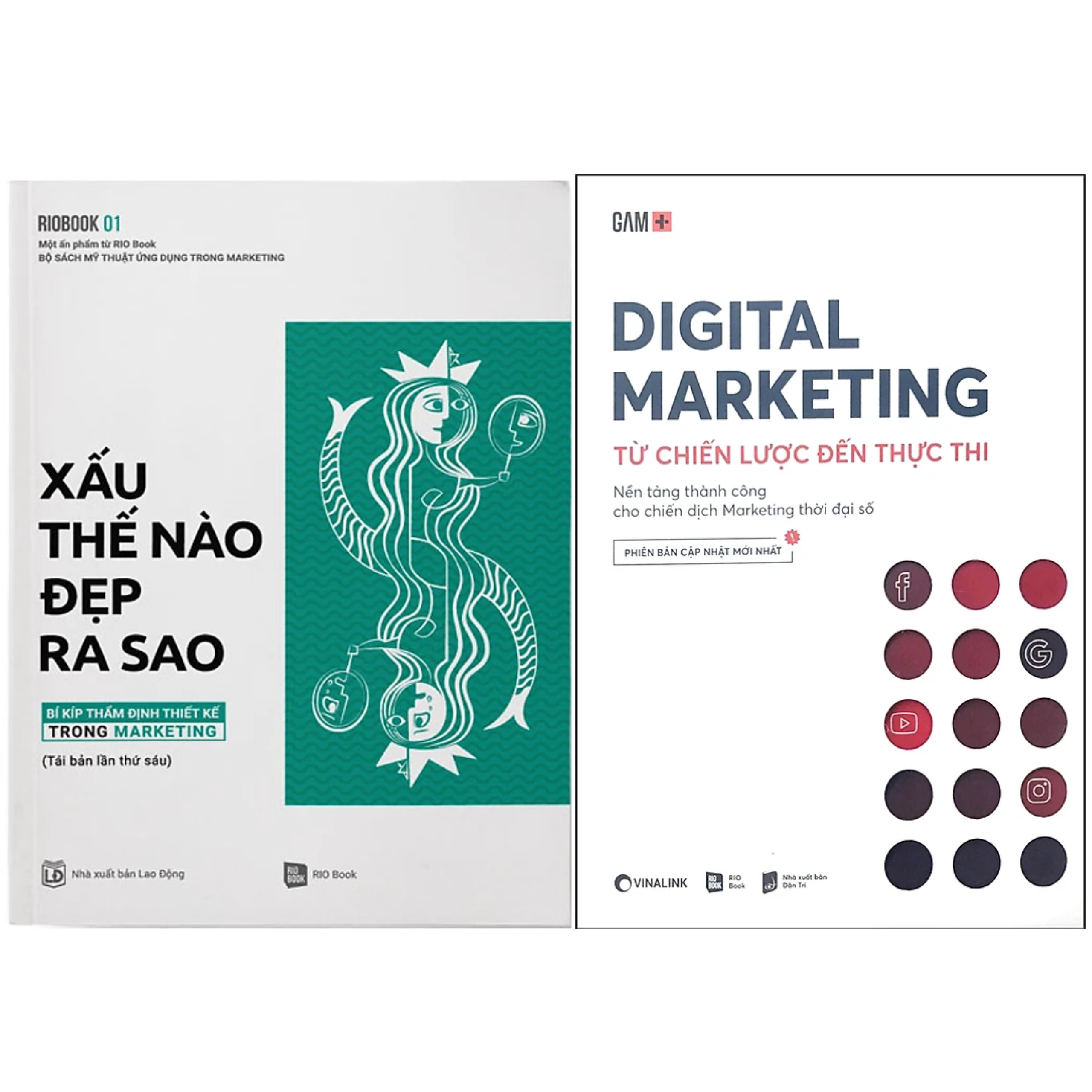 Combo 2Q: Xấu Thế Nào, Đẹp Ra Sao - Bí Kíp Thẩm Định Thiết Kế Trong Marketing + Digital Marketing - Từ Chiến Lược Đến Thực Thi 