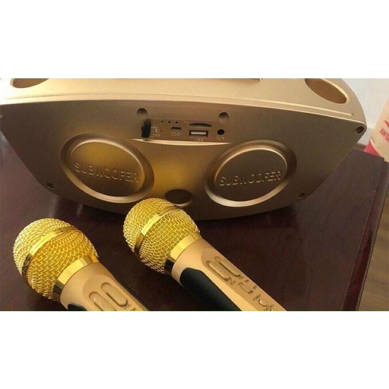 Loa Karaoke Bluetooth Hát Hay SD 306 - Loa Hát Siêu Hay Kèm 2 Micro Không Dây- Dòng Loa 2 Micro Giá Rẻ