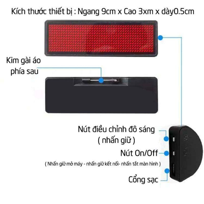 Bảng tên LED chạy chữ, thay đổi nội dung bằng điện thoại