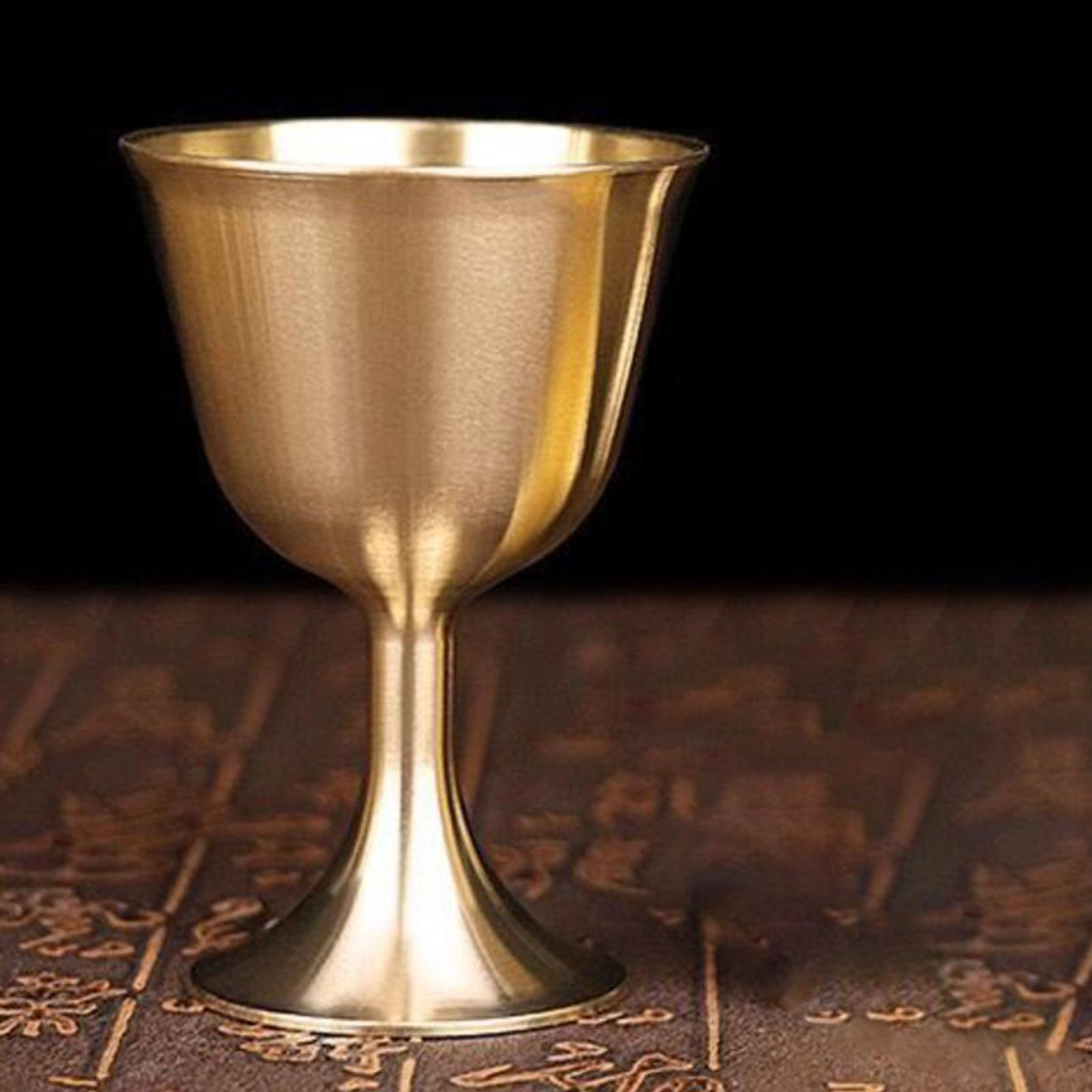 Wine Goblet Glasses Liquor Cup Pure Copper Handmade Glass for Party Wedding Graduation Anniversary Christmas