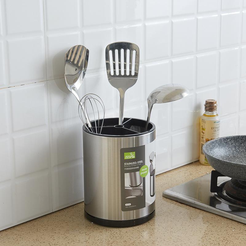 Giá Để Dao Bộ Đồ Ăn Có Giá Để Đồ Inox Hộp Lưu Trữ Giá Hộp Bảo Quản Bữa Ăn Thiết Kế Thoát Nước Phụ Kiện Nhà Bếp