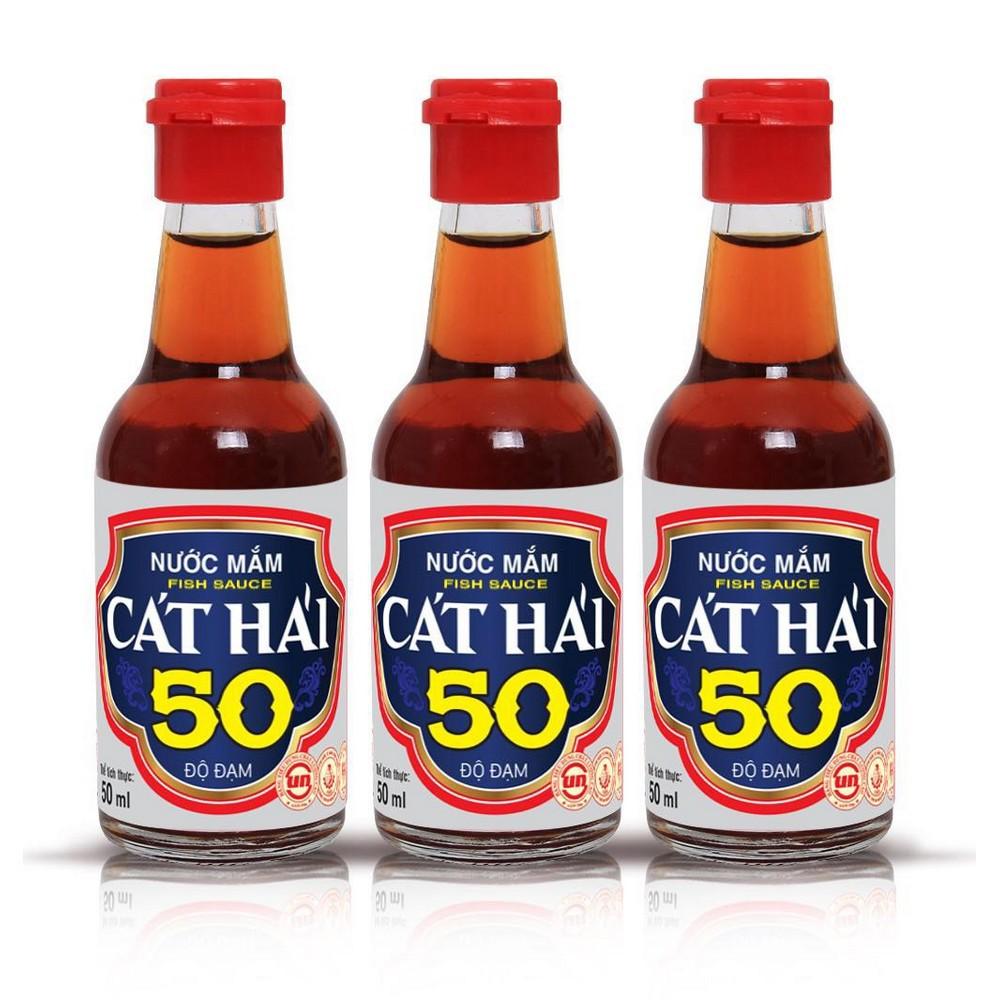 Hộp 12 Chai Nước mắm Cát Hải 50 Độ Đạm 50ml