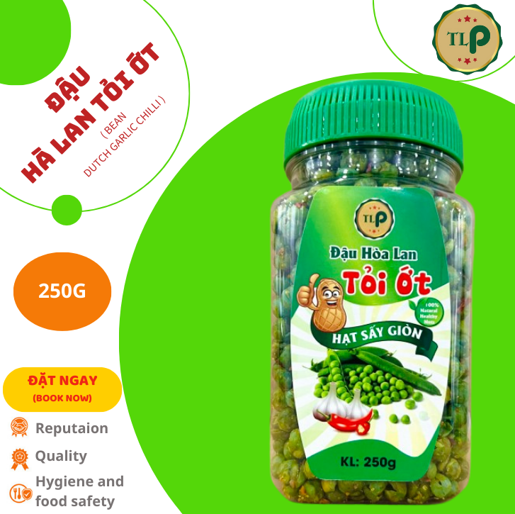 ĐẬU HÀ LAN TỎI ỚT TÂN LỘC PHÁT HŨ 250G