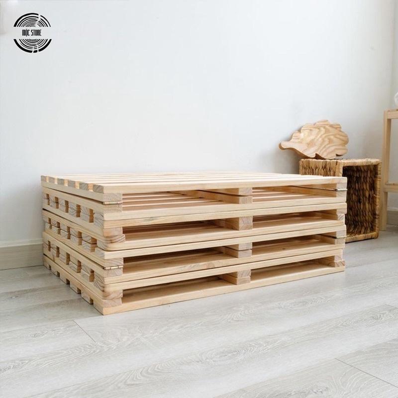 Giường bệt Pallet gỗ thông giá rẻ cho sinh viên gđ