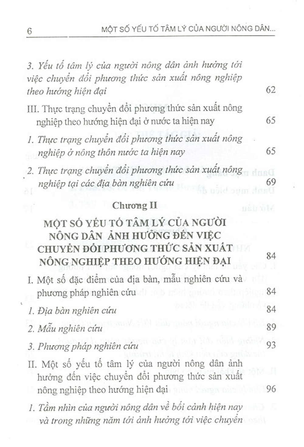 Một Số Yếu Tố Tâm Lý Của Người Nông Dân Ảnh Hưởng Tới Việc Chuyển Đổi Phương Thức Sản Xuất Nông Nghiệp Theo Hướng Hiện Đại (Sách Chuyên Khảo)