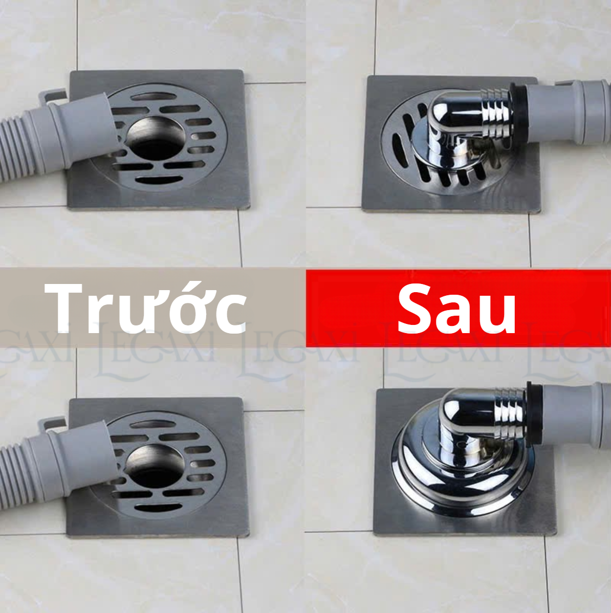 Đầu Nối Thoát Nước, Ống Xả Máy Giặt, Lavabo Chậu Rửa Thoát Sàn Ngăn Mùi, Côn Trùng Chống Tràn Legaxi