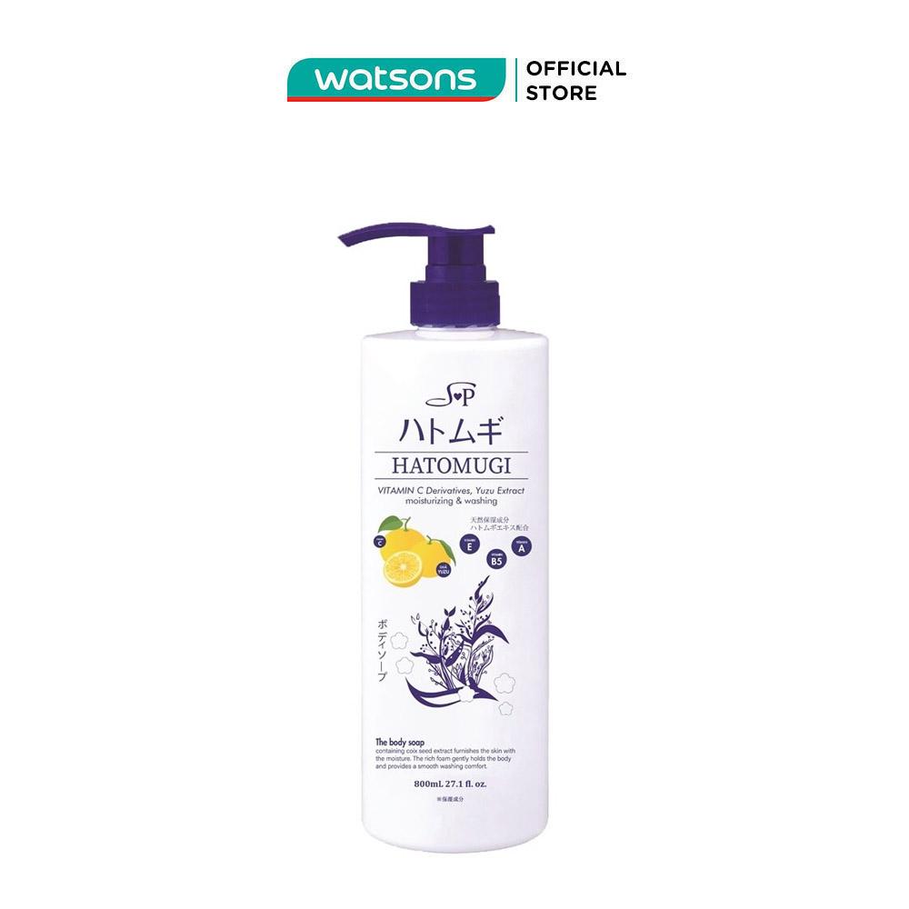 Sữa Tắm Dưỡng Ẩm Sáng Da Hatomugi Body Soap White &amp; Moisture Rich 800ml